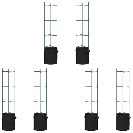 VidaXL Tomatbure med plantepose 6 stk 154 cm stål og polypropylen