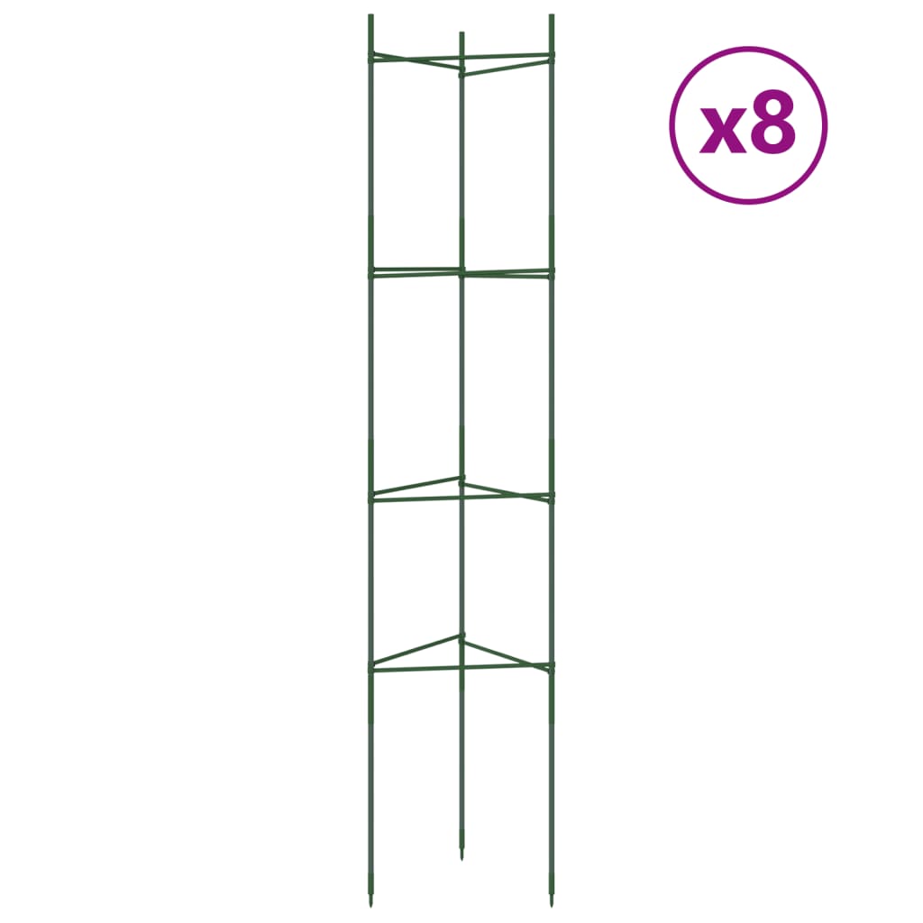 Vidaxl tomatbur 8 stk 154 cm stål og polypropylen