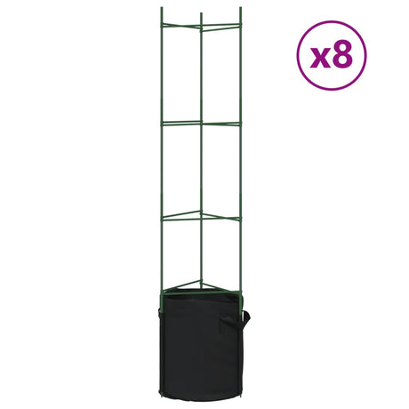 VidaXL Tomatbure med plantepose 8 stk 154 cm stål og polypropylen