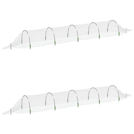 Vidaxx væksttunneler 2 stk 1,5x5 m glasfiber og polypropylen