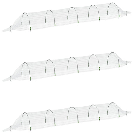 Vidaxx væksttunneler 3 stk 1,5x5 m glasfiber og polypropylen