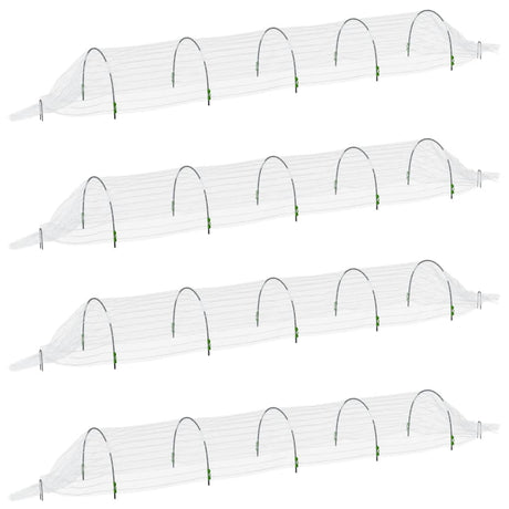 Vidaxx væksttunneler 4 stk 1,5x5 m glasfiber og polypropylen
