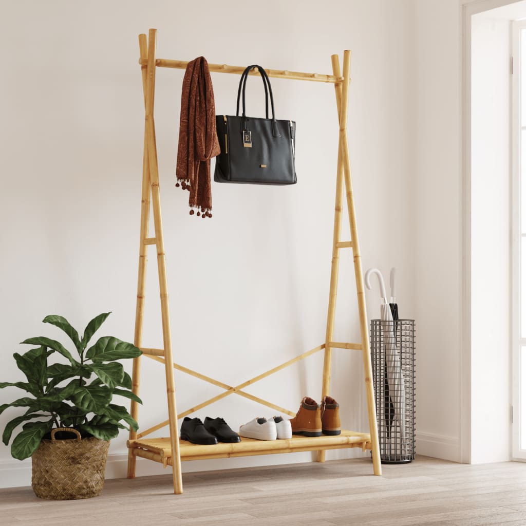 Vidaxx tøjstativ med hylde 102x50x190 cm bambus