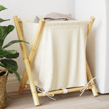 VidaXL vasketøjskurv 45x55x63,5 cm bambus creme hvid