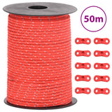 VidaXL teltdyneline med reflekslister og strammere 50 m 3 mm