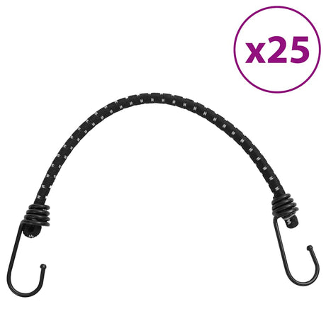 Vidaxl spændelastikker med reflekterende strimler og kroge 25 stk 46 cm