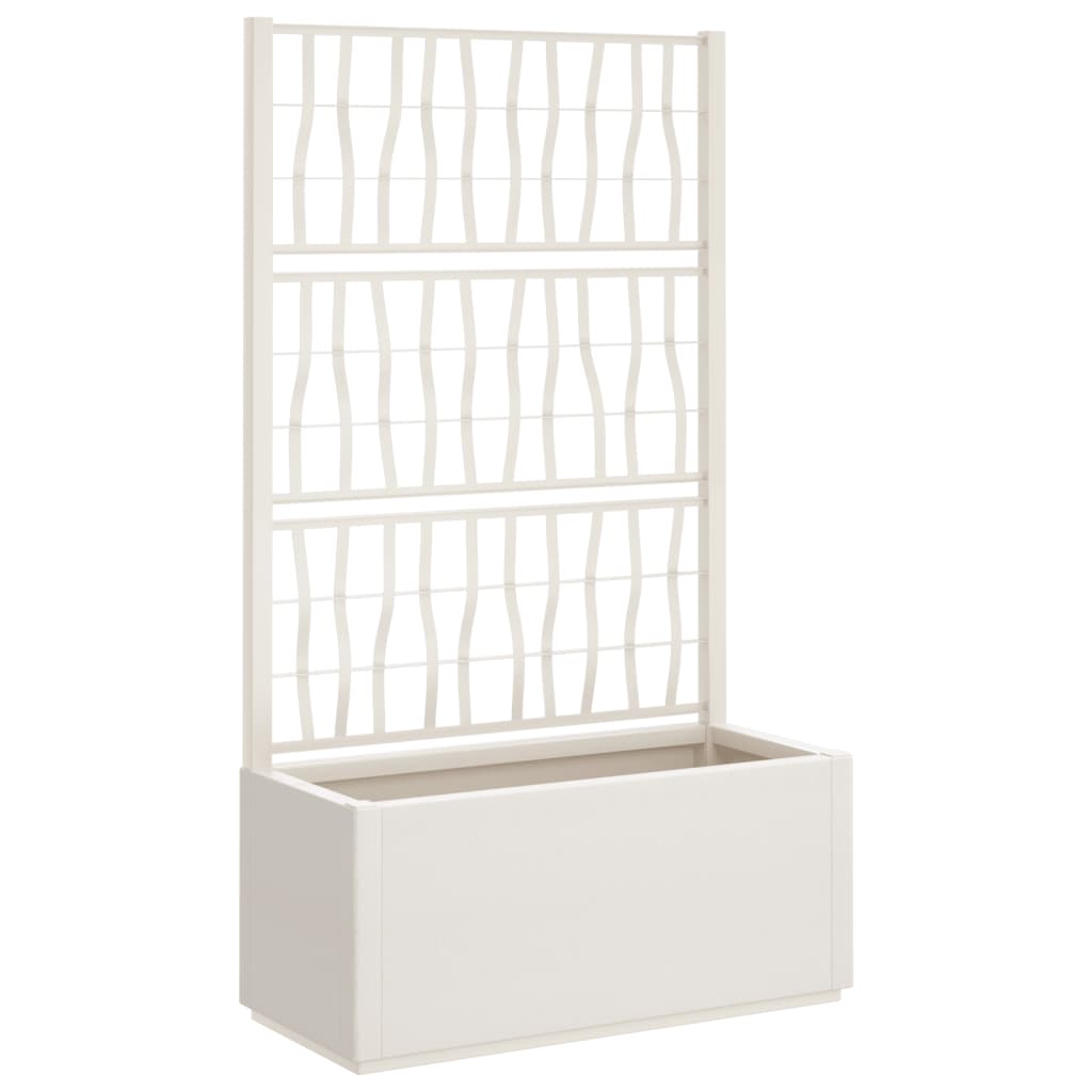 Vidaxx plantekasse med espalier 80x36x140 cm polypropylen hvid