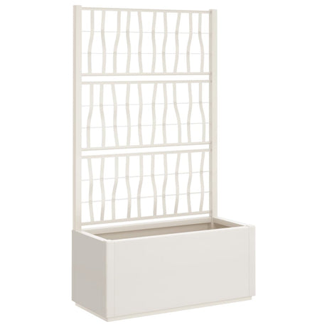Vidaxx plantekasse med espalier 80x36x140 cm polypropylen hvid