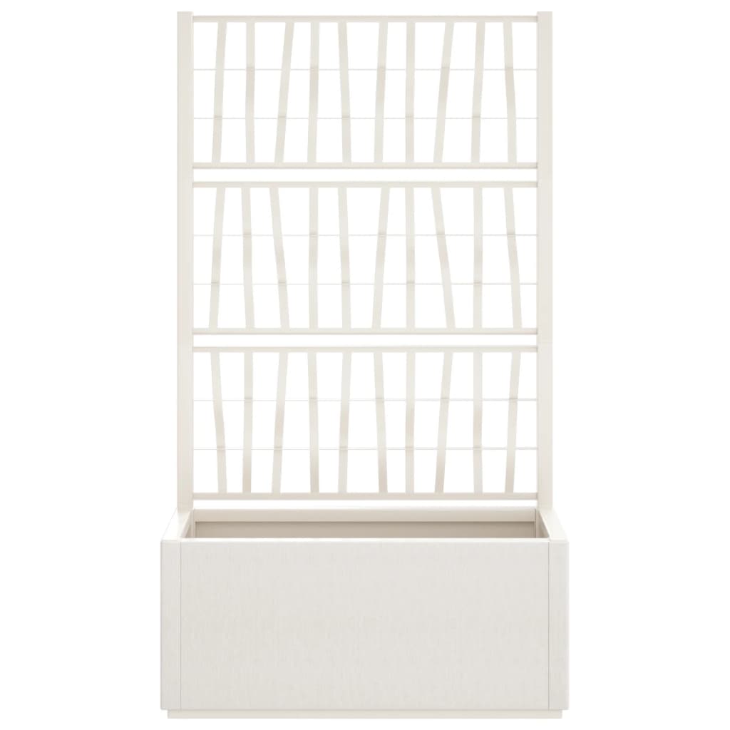 Vidaxx plantekasse med espalier 80x36x140 cm polypropylen hvid