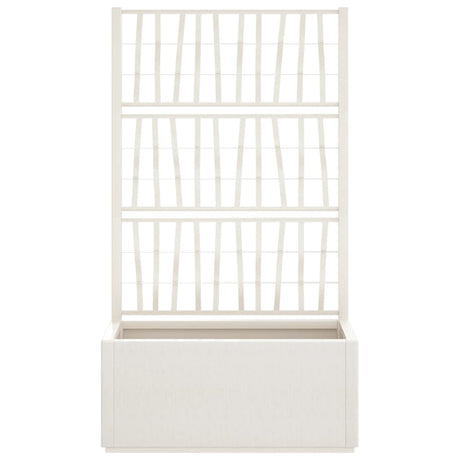 Vidaxx plantekasse med espalier 80x36x140 cm polypropylen hvid