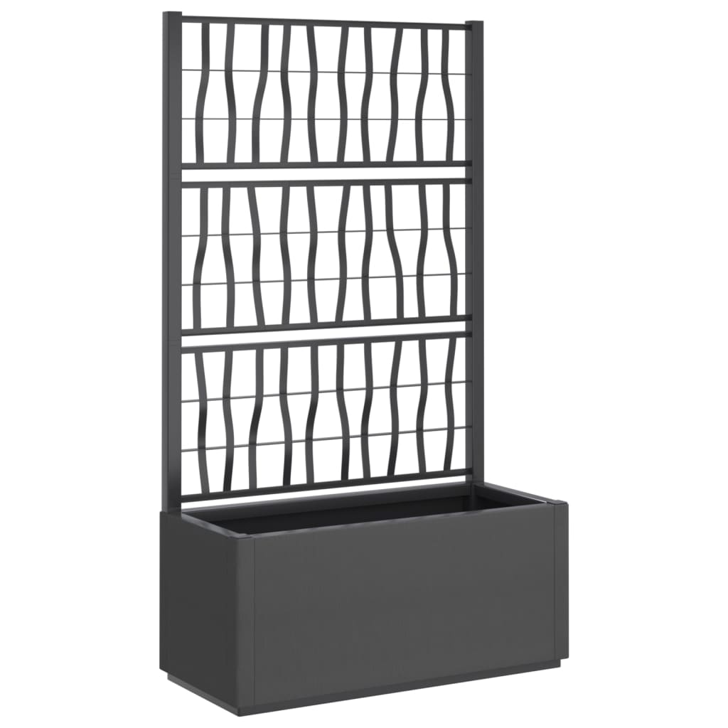 Vidaxx plantekasse med espalier 80x36x140 cm polypropylen mørkegrå