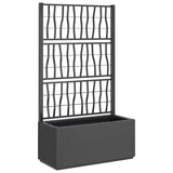 Vidaxx plantekasse med espalier 80x36x140 cm polypropylen mørkegrå