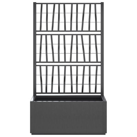 Vidaxx plantekasse med espalier 80x36x140 cm polypropylen mørkegrå