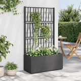 Vidaxx plantekasse med espalier 80x36x140 cm polypropylen mørkegrå