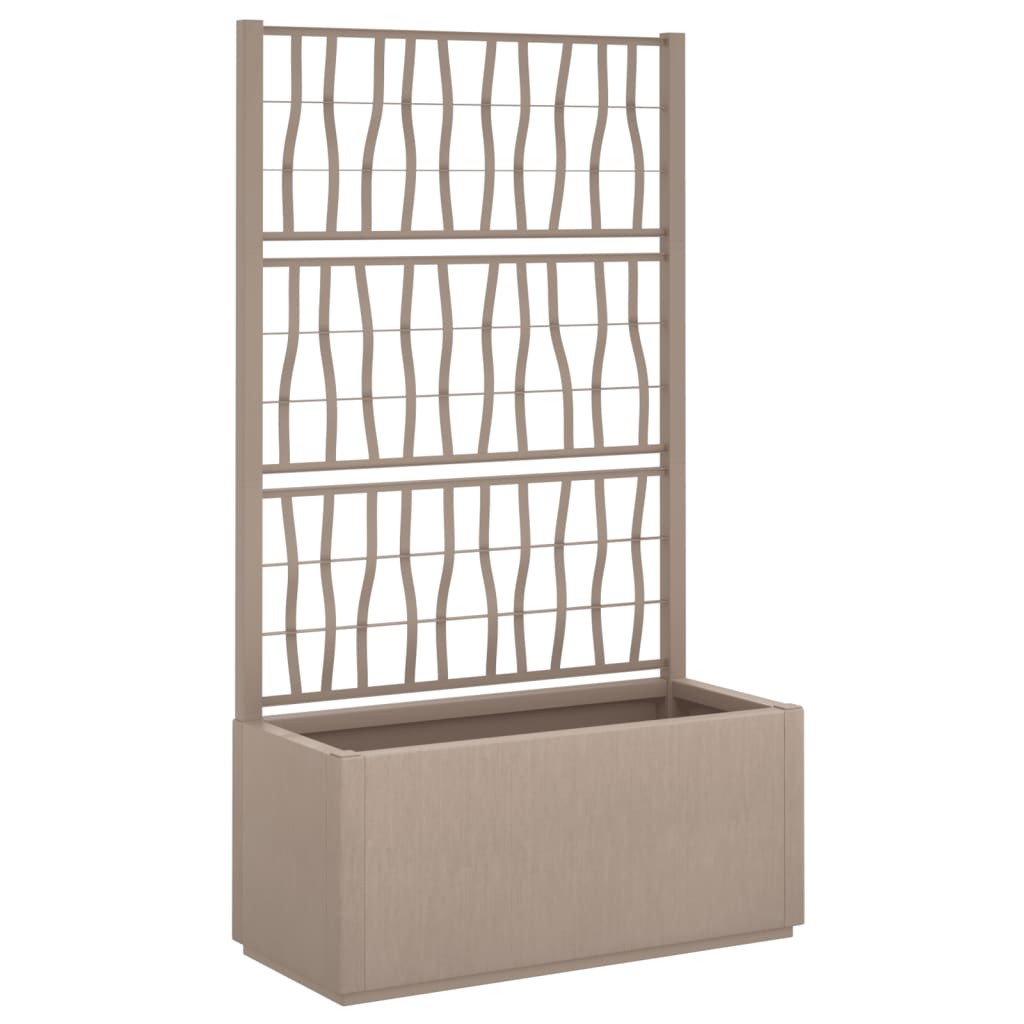Vidaxx plantekasse med espalier 80x36x140 cm polypropylen lysebrun
