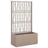 Vidaxx plantekasse med espalier 80x36x140 cm polypropylen lysebrun