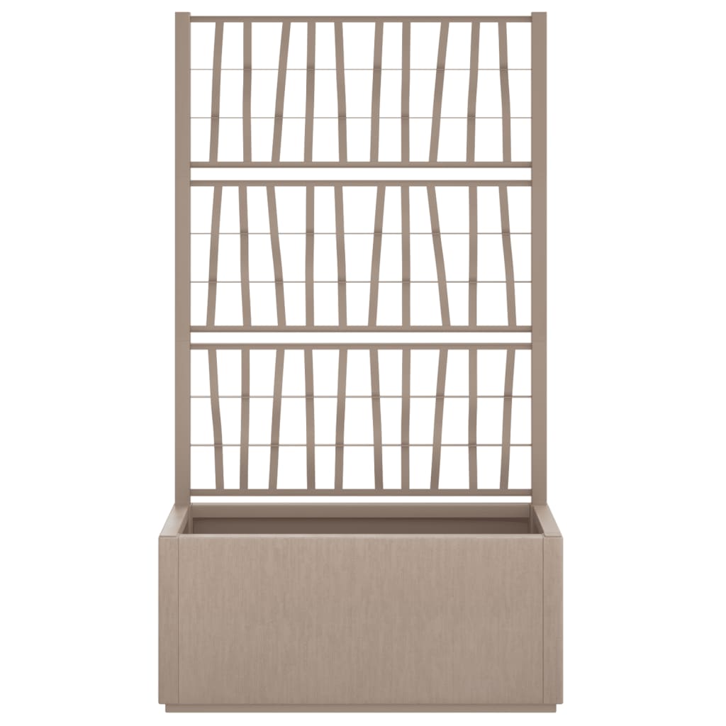Vidaxx plantekasse med espalier 80x36x140 cm polypropylen lysebrun