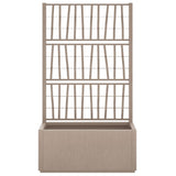 Vidaxx plantekasse med espalier 80x36x140 cm polypropylen lysebrun