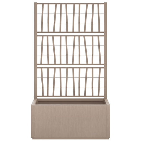 Vidaxx plantekasse med espalier 80x36x140 cm polypropylen lysebrun