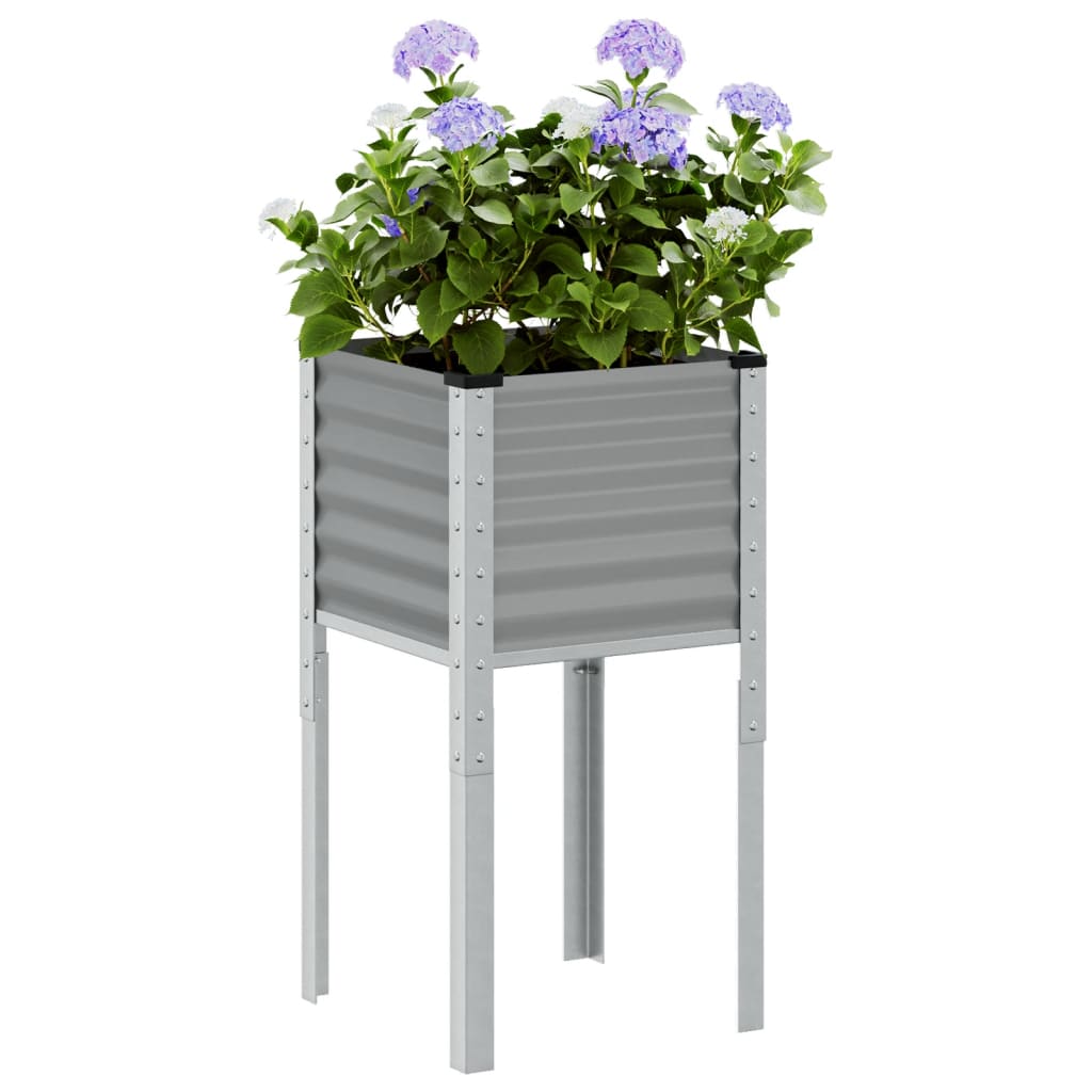 Vidaxx plantekasse 45x45x88 cm stålgrå