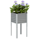 Vidaxx plantekasse 45x45x88 cm stålgrå