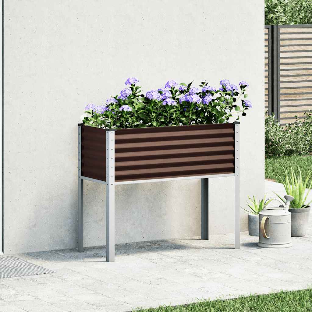 Vidaxx plantekasse brun 100x45x90 cm stål