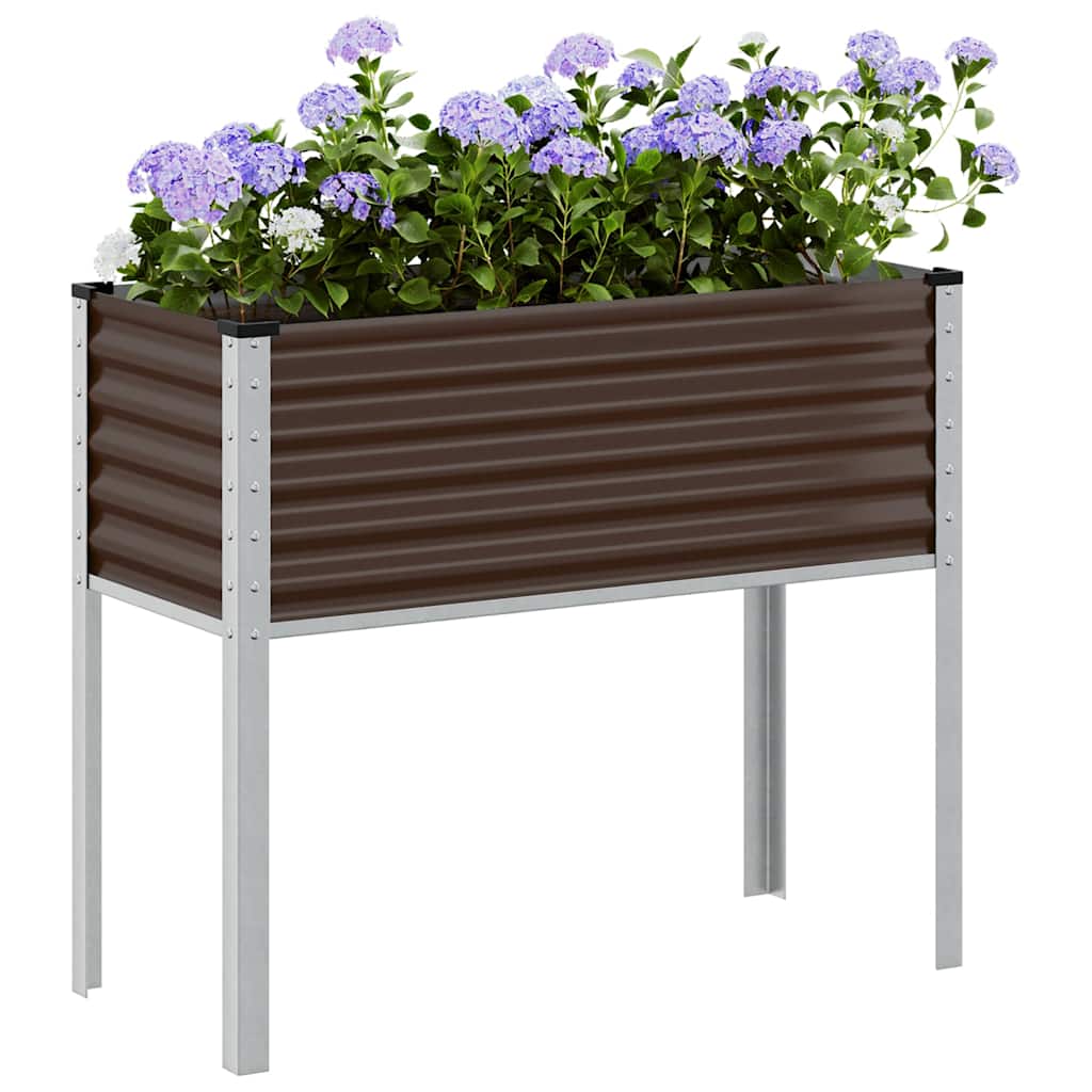 Vidaxx plantekasse brun 100x45x90 cm stål
