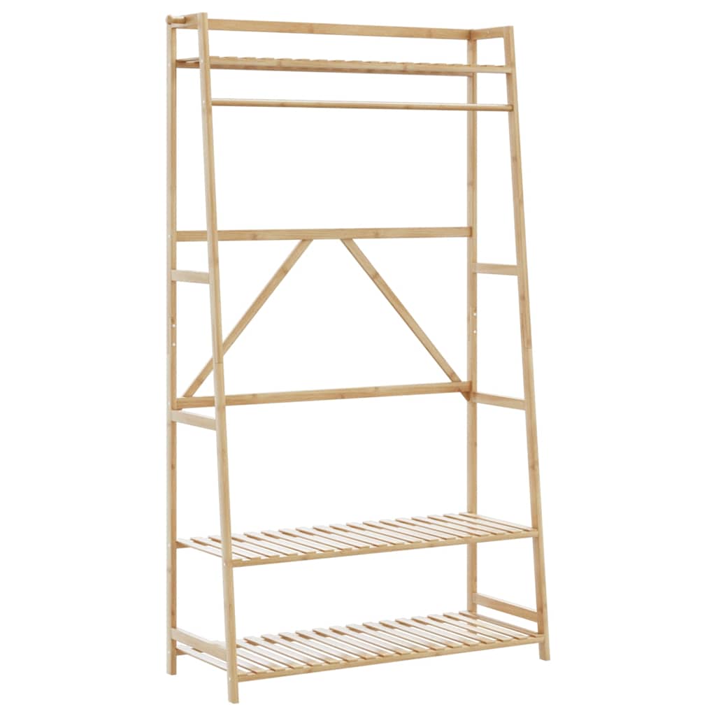 VidaXL tøjstativ med hylder 110x40x180 cm bambus