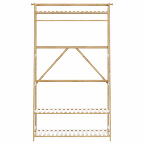VidaXL tøjstativ med hylder 110x40x180 cm bambus