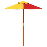 VidaXL parasol til børn med træstang ø120x140 cm