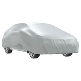 VidaXL autocover til sedan med spænderemme, helt sølvfarvet