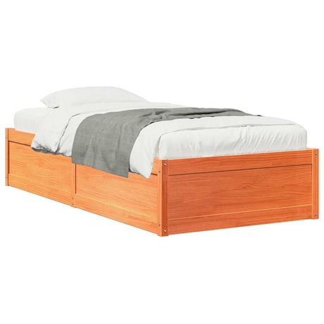 Vidaxl bedframe zonder matras massief grenenhout wasbruin 90x190 cm