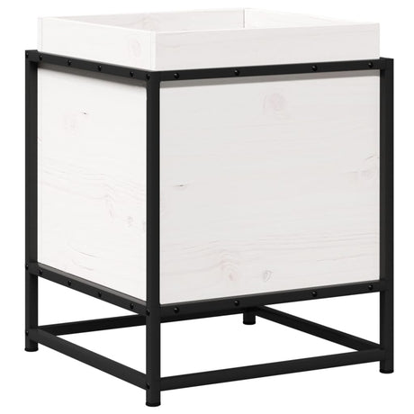 Vidaxx plantekasse 40x40x50 cm massiv fyrretræ hvid
