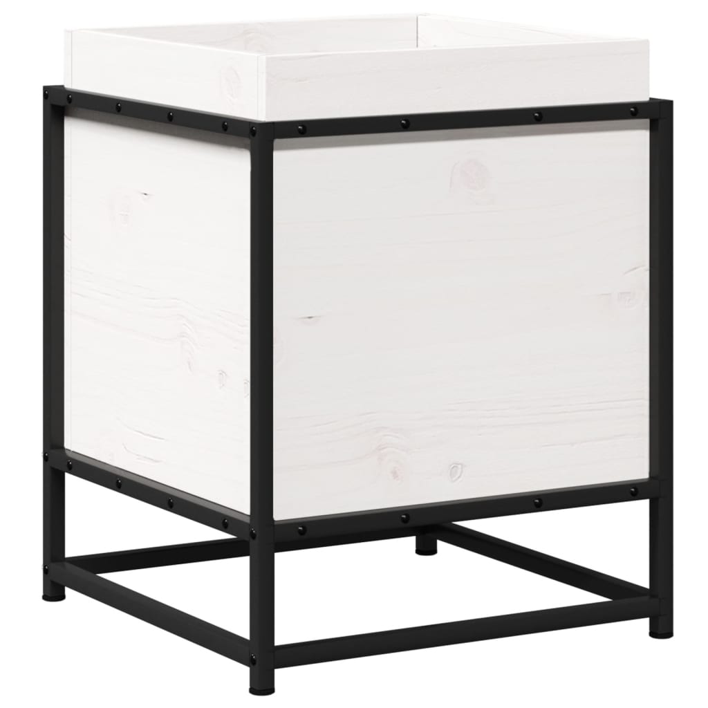 Vidaxx plantekasse 40x40x50 cm massiv fyrretræ hvid