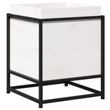 Vidaxx plantekasse 40x40x50 cm massiv fyrretræ hvid