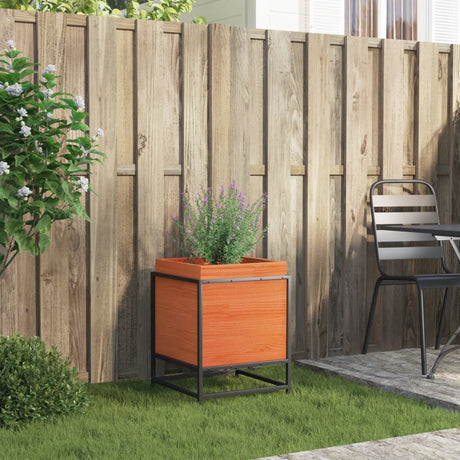 Vidaxx plantekasse 40x40x50 cm massiv fyrretræ, vask brun