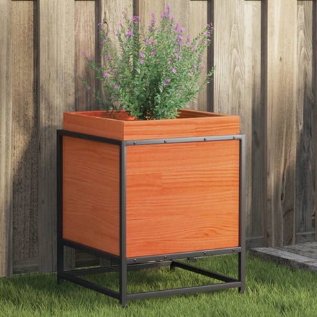 Vidaxx plantekasse 40x40x50 cm massiv fyrretræ, vask brun
