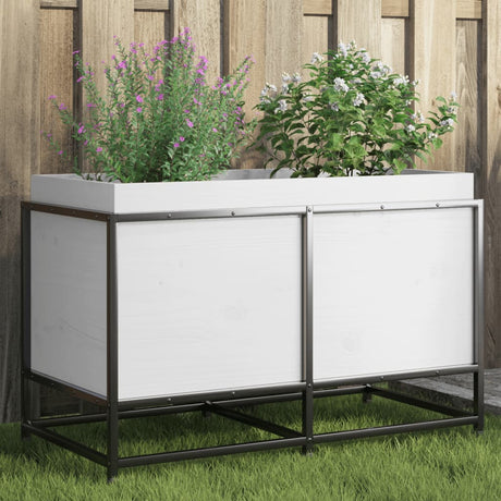 Vidaxx plantekasse 80x40x50 cm massiv fyrretræ hvid