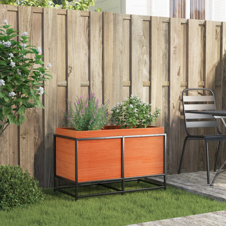 Vidaxx plantekasse 80x40x50 cm massiv fyrretræ, vask brun