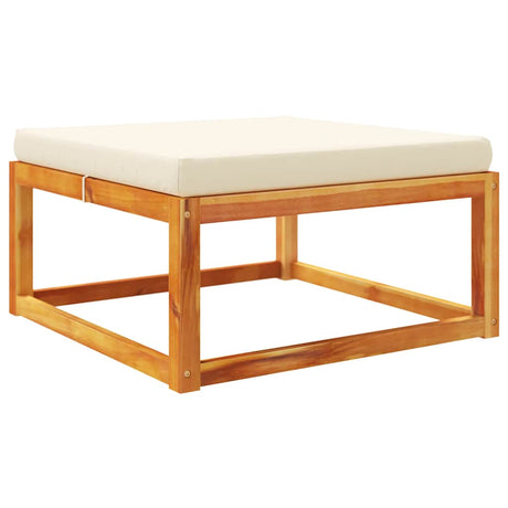 Vidaxl tuinvoetenbank met kussen 65x65x29 massief acaciahout