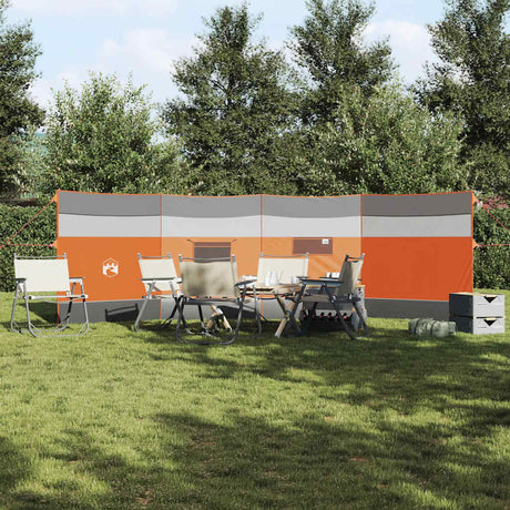 VidaXL forrude camping vandtæt 510x153 cm grå og orange