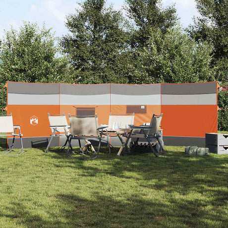 VidaXL forrude camping vandtæt 510x153 cm grå og orange