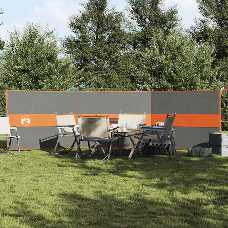 VidaXL forrude camping vandtæt 490x123 cm grå og orange