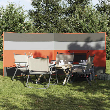 VidaXL forrude camping vandtæt 340x130 cm grå og orange