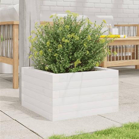 Vidaxx plantekasse 40x40x23 cm massiv fyrretræ hvid