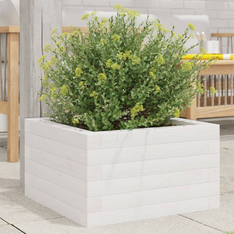 Vidaxx plantekasse 40x40x23 cm massiv fyrretræ hvid