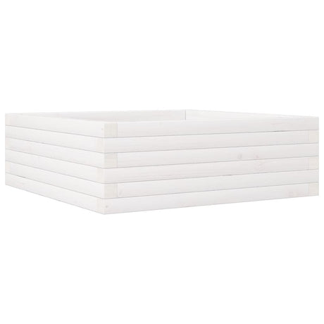 Vidaxx plantekasse 70x70x23 cm massiv fyrretræ hvid