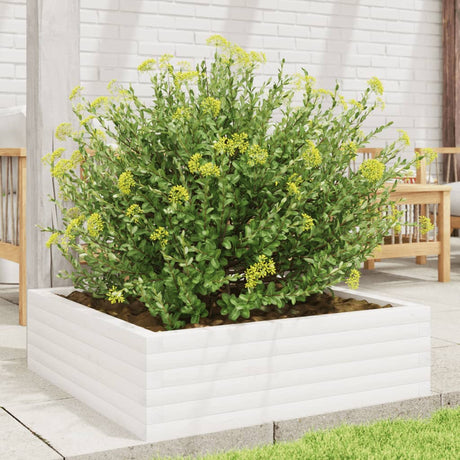 Vidaxx plantekasse 80x80x23 cm massiv fyrretræ hvid