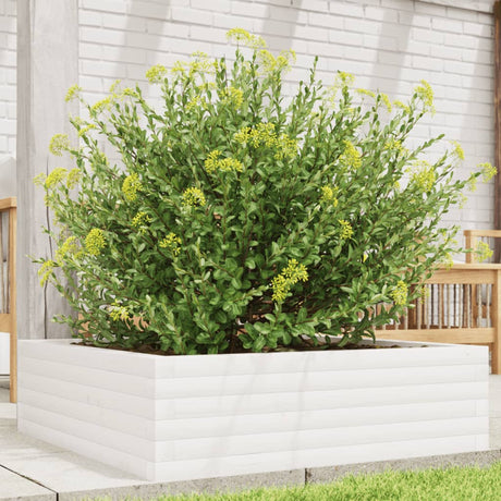 Vidaxx plantekasse 80x80x23 cm massiv fyrretræ hvid