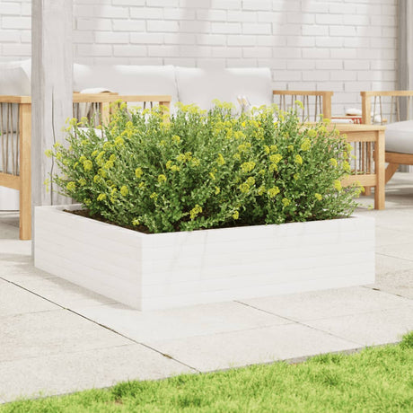 Vidaxx plantekasse 90x90x23 cm massiv fyrretræ hvid